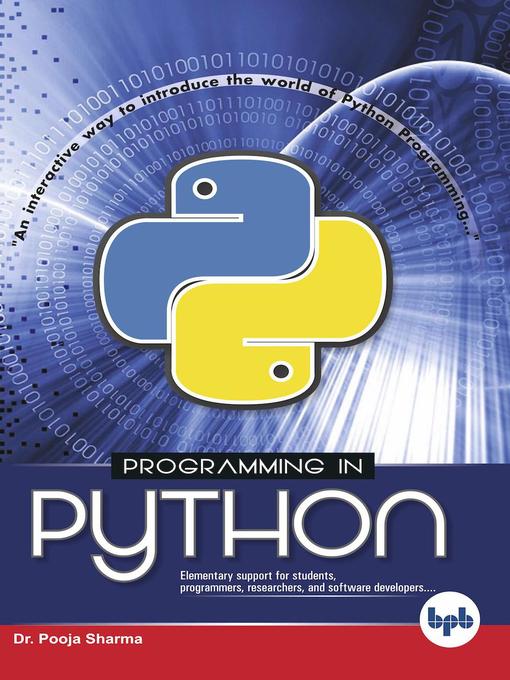 Cover image for Programming in Python